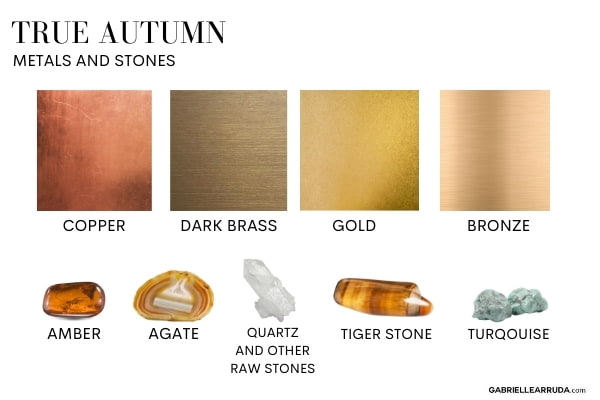 true autumn stones and metals 