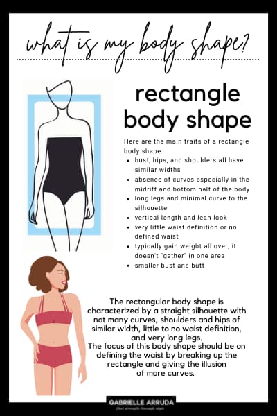 what is my body shape? rectangle body shape defined with line drawing image of straight body 