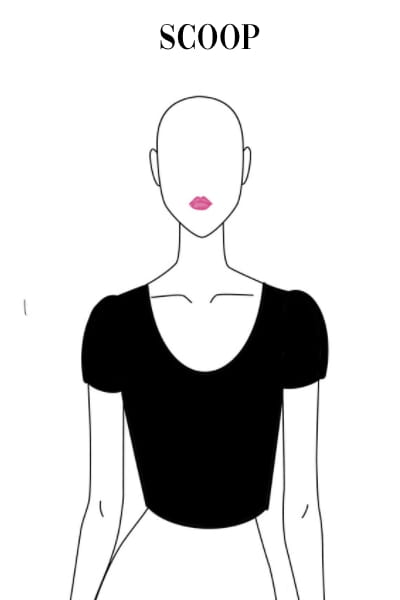 illustrated scoop-neckline