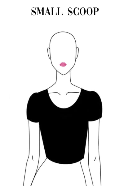 small scoop neckline style illustrated
