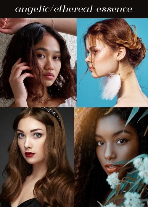 different ethnic faces that show off the angelic essence (ethereal essence)