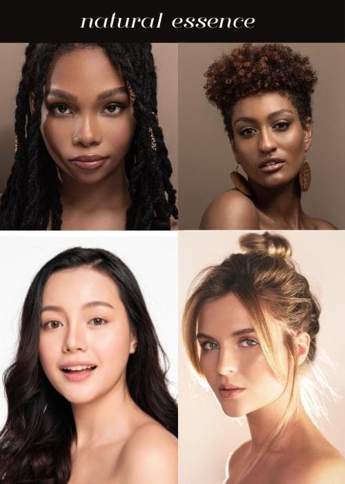 different ethnic faces to show the natural style essence