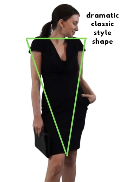 inverted triangle shape for dramatic classic style