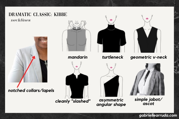 dramatic classic neckline styles