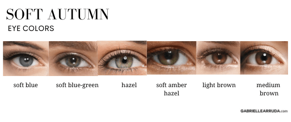 soft autumn eye color examples