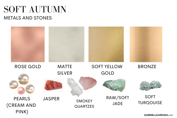 soft autumn metals and stone examples