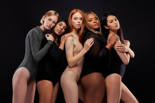 group of body positive models