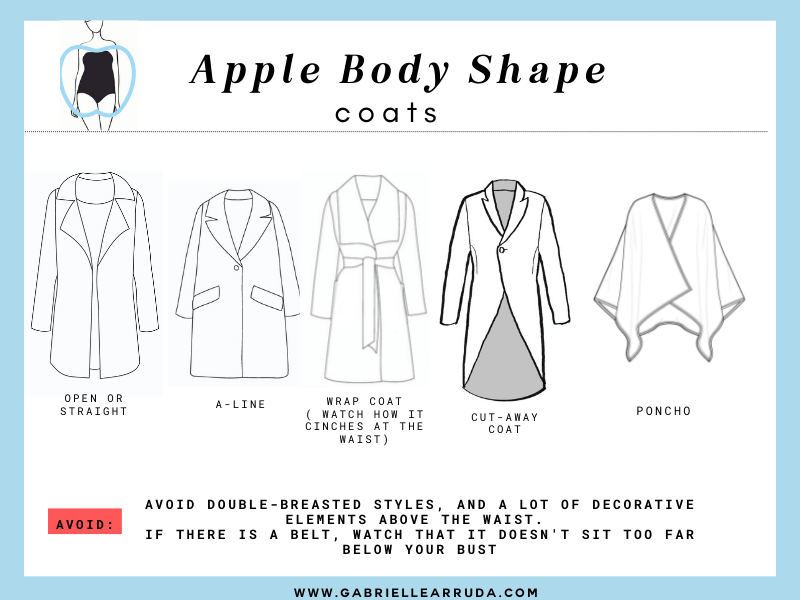 coats for the apple body shape