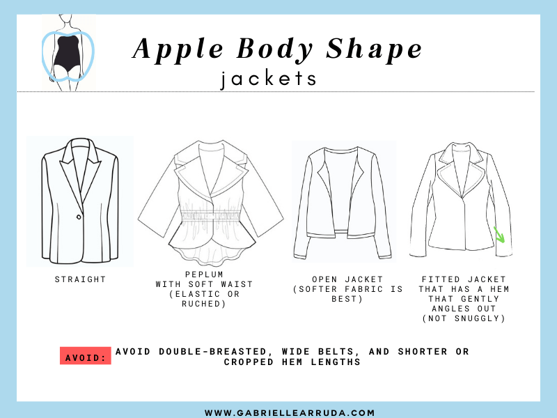 jacket styles for the apple body shape