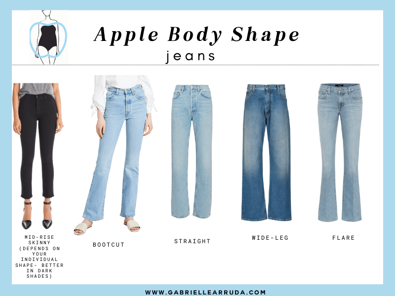 jeans for the apple body shape
