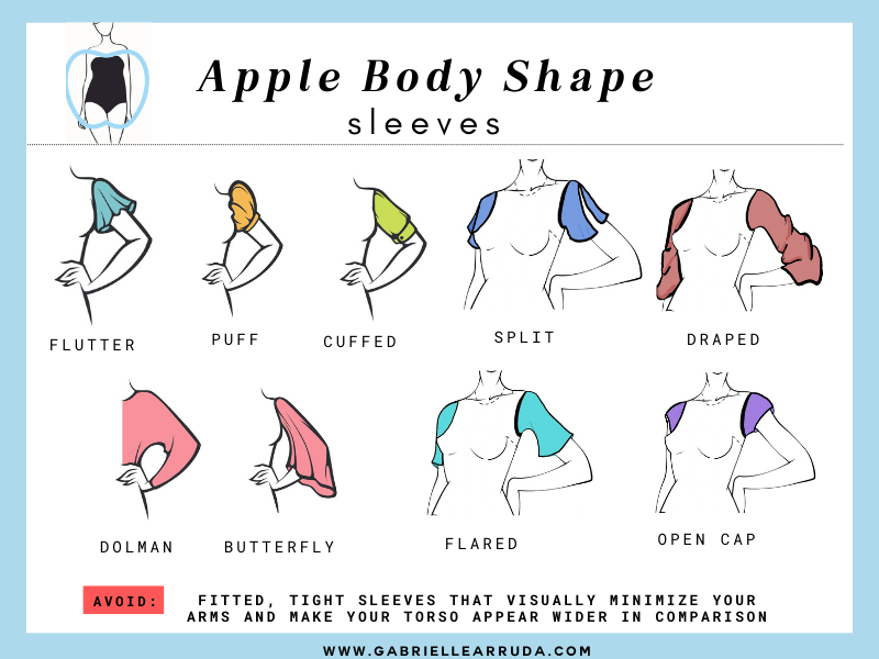 sleeve styles for the apple body shape