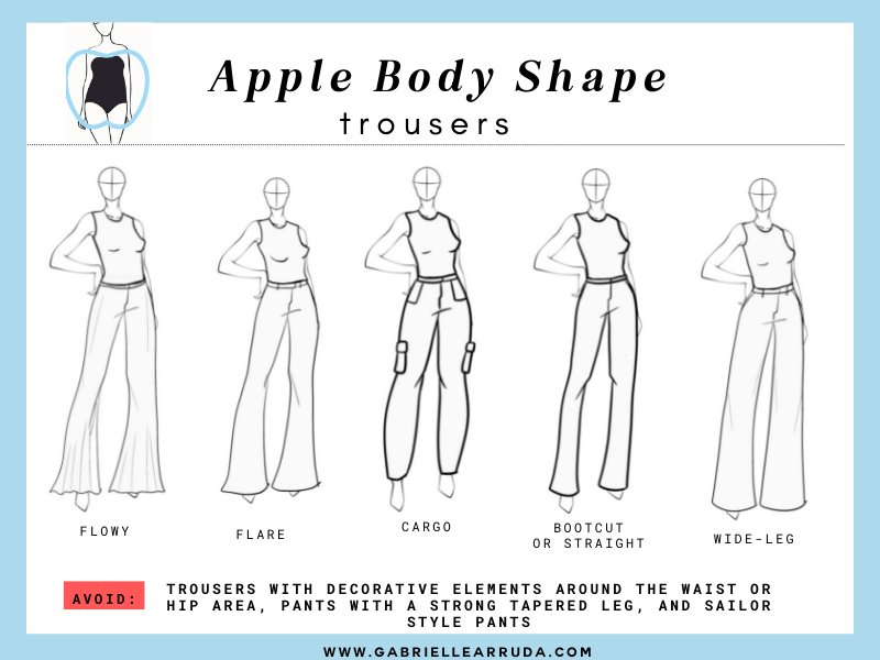 trouser styles for apple body shape