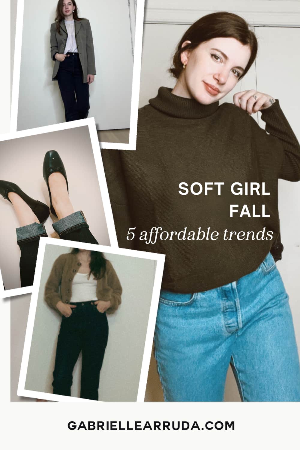 fall fashion trends, affordable, soft girl fall (ballet flats, levis, cozy cardigan)