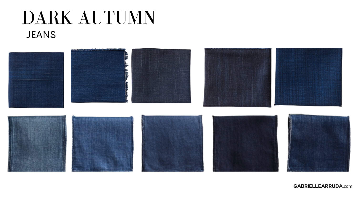 dark autumn denim jean swatches