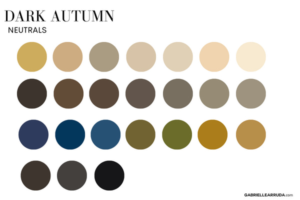 dark autumn neutral color palette