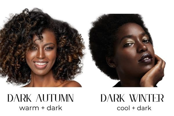 dark autumn versus dark winter black women
