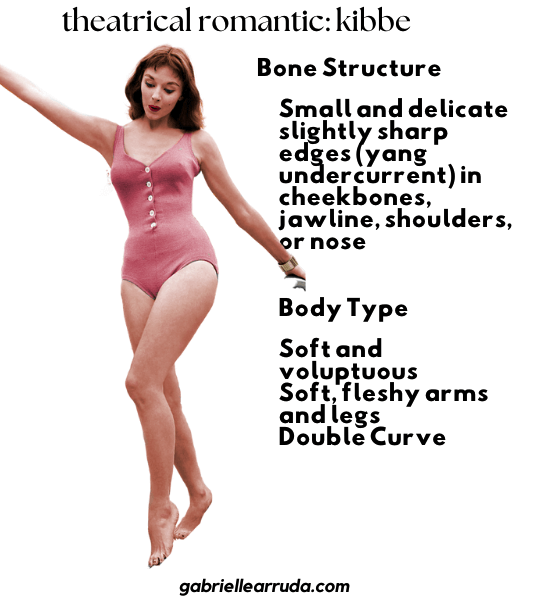 theatrical romantic bone structure and body shape