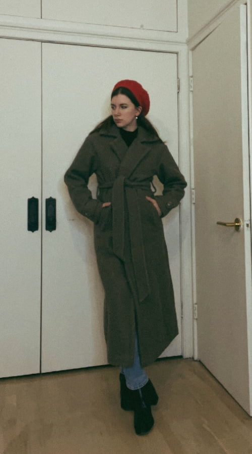 pretty lavish wool coat for winter capsule wardrobe