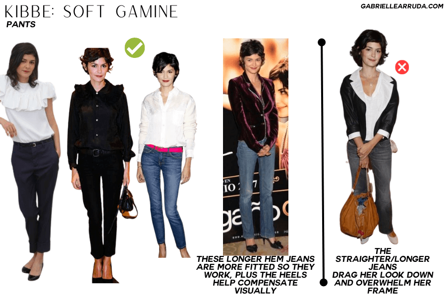 soft gamine jean examples on audrey tatou