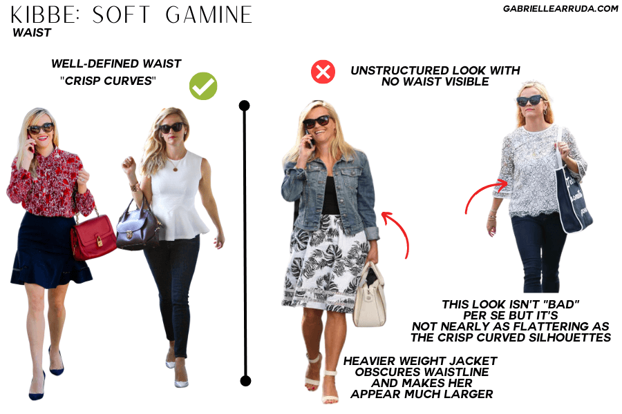 soft gamine defined waist examples