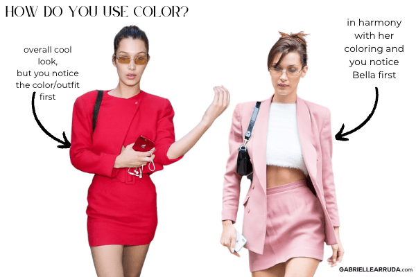 how do you dress using color