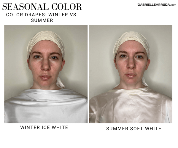 color draping summer versus winter