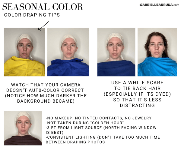 seasonal color draping test tips