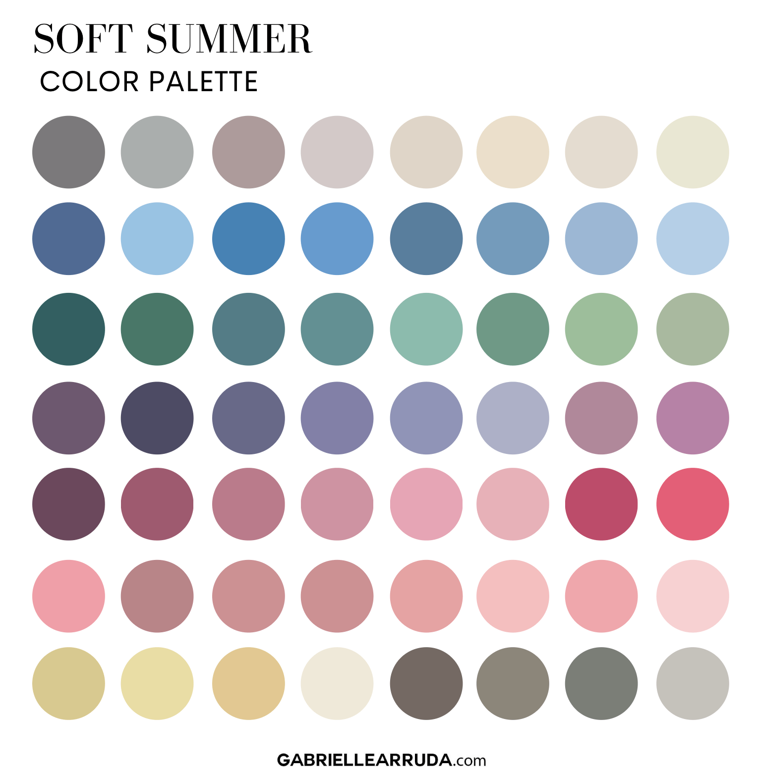 Soft, Cool & Deep Color Palette Cards - Your Color Style  Cool winter  color palette, Soft summer colors, Color palette