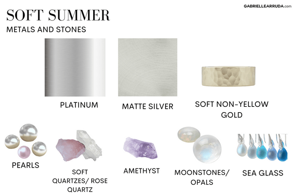 soft summer jewelry and stones