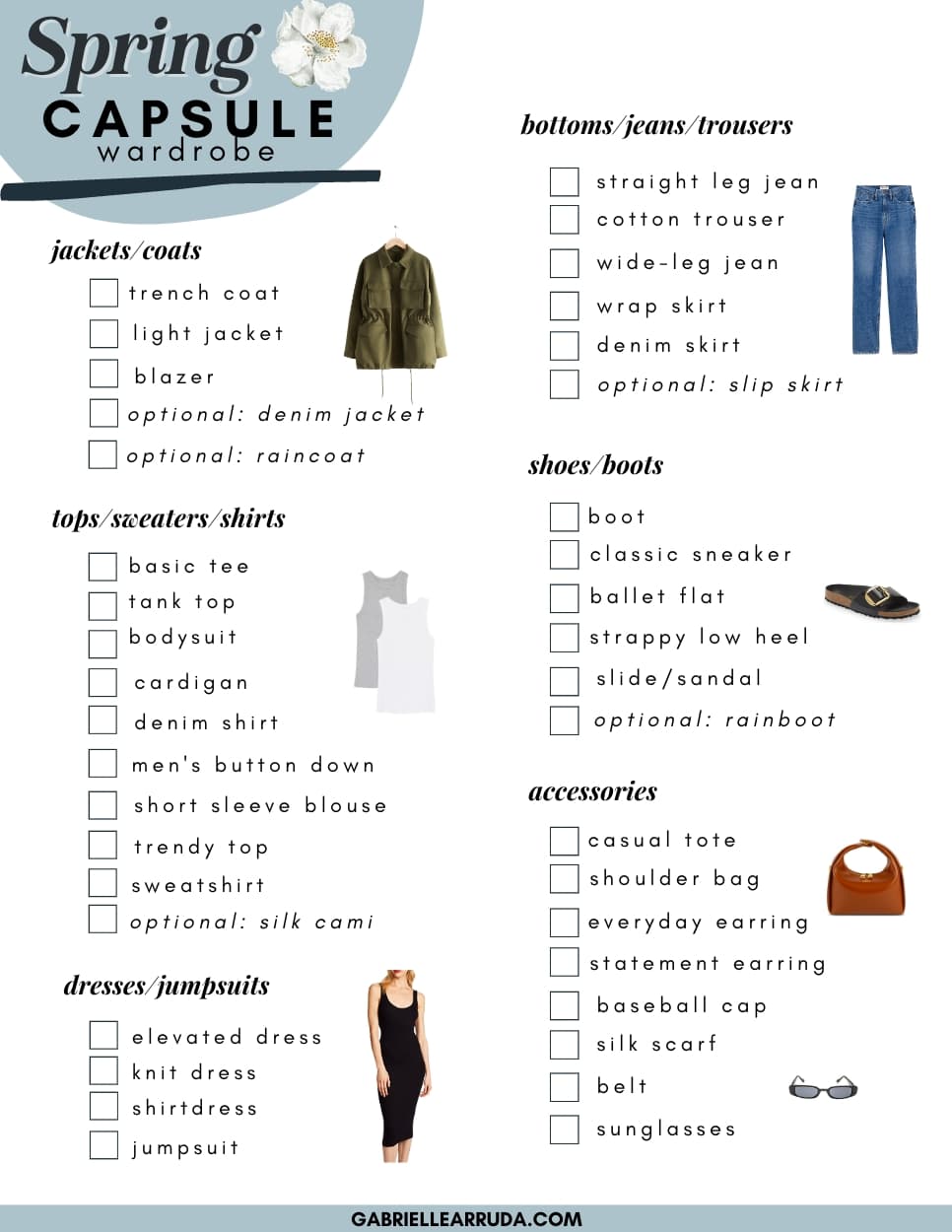 spring capsule 2023 wardrobe checklist