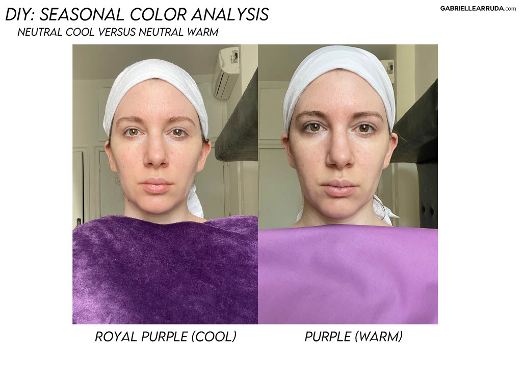 assesing neutral leaning using royal purple and warm purple