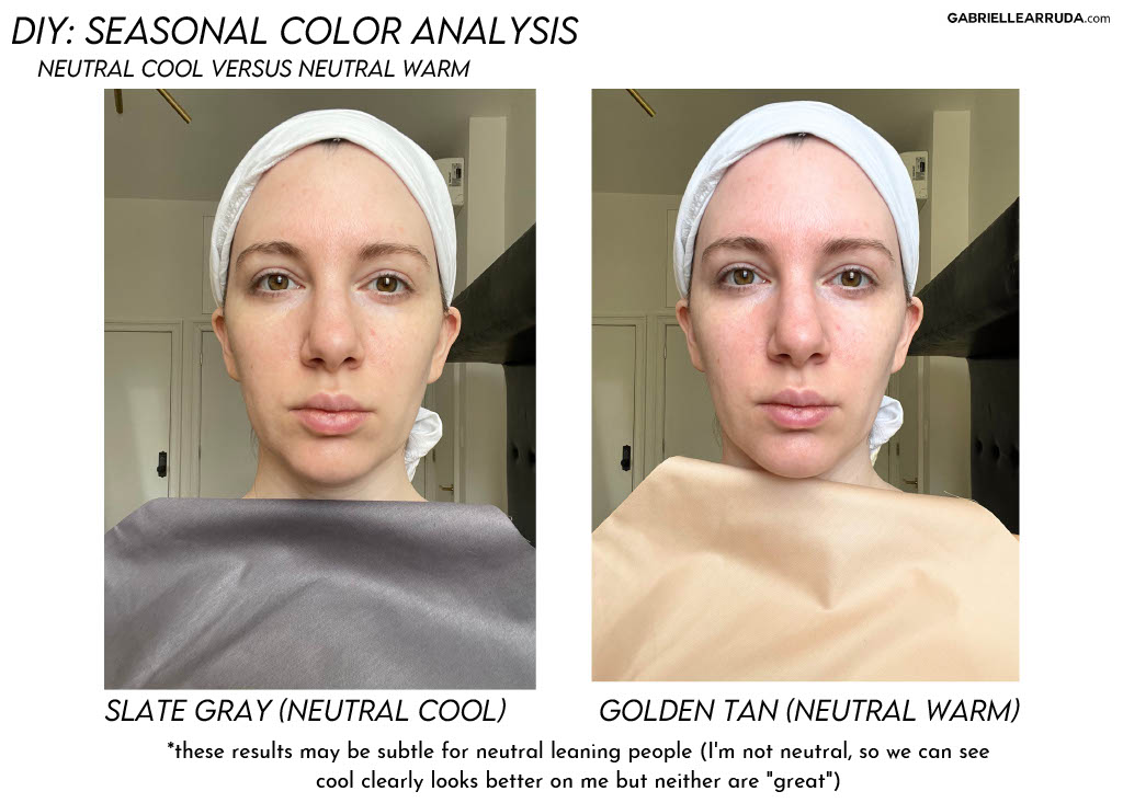neutral leaning undertone gray versus golden tan