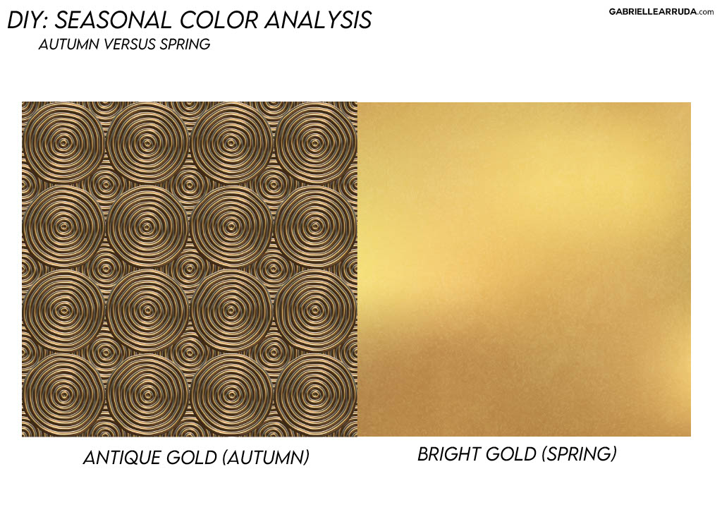 autumn antique gold versus bright gold spring