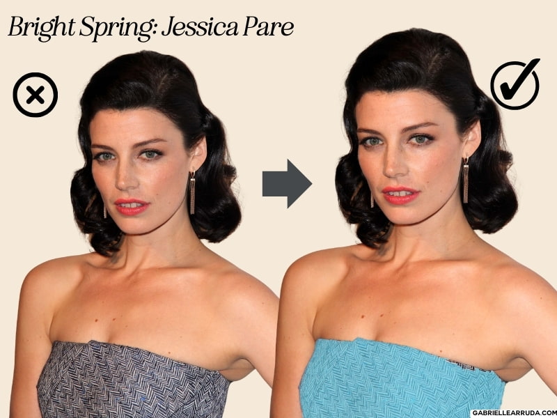 bright spring celebrity jessica pare in and out of bs colors