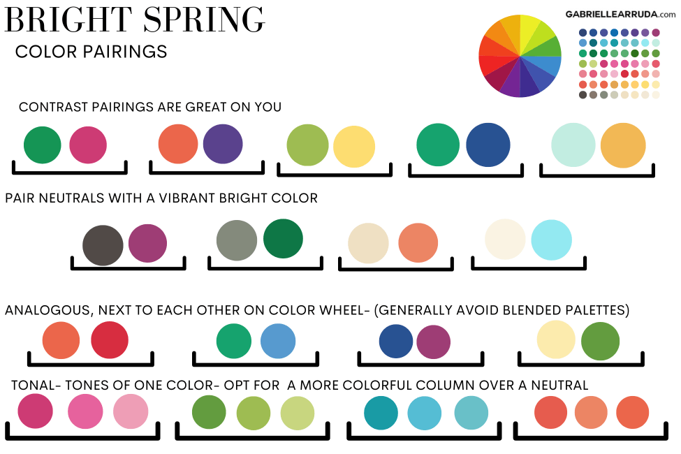 clear spring color palette makeup