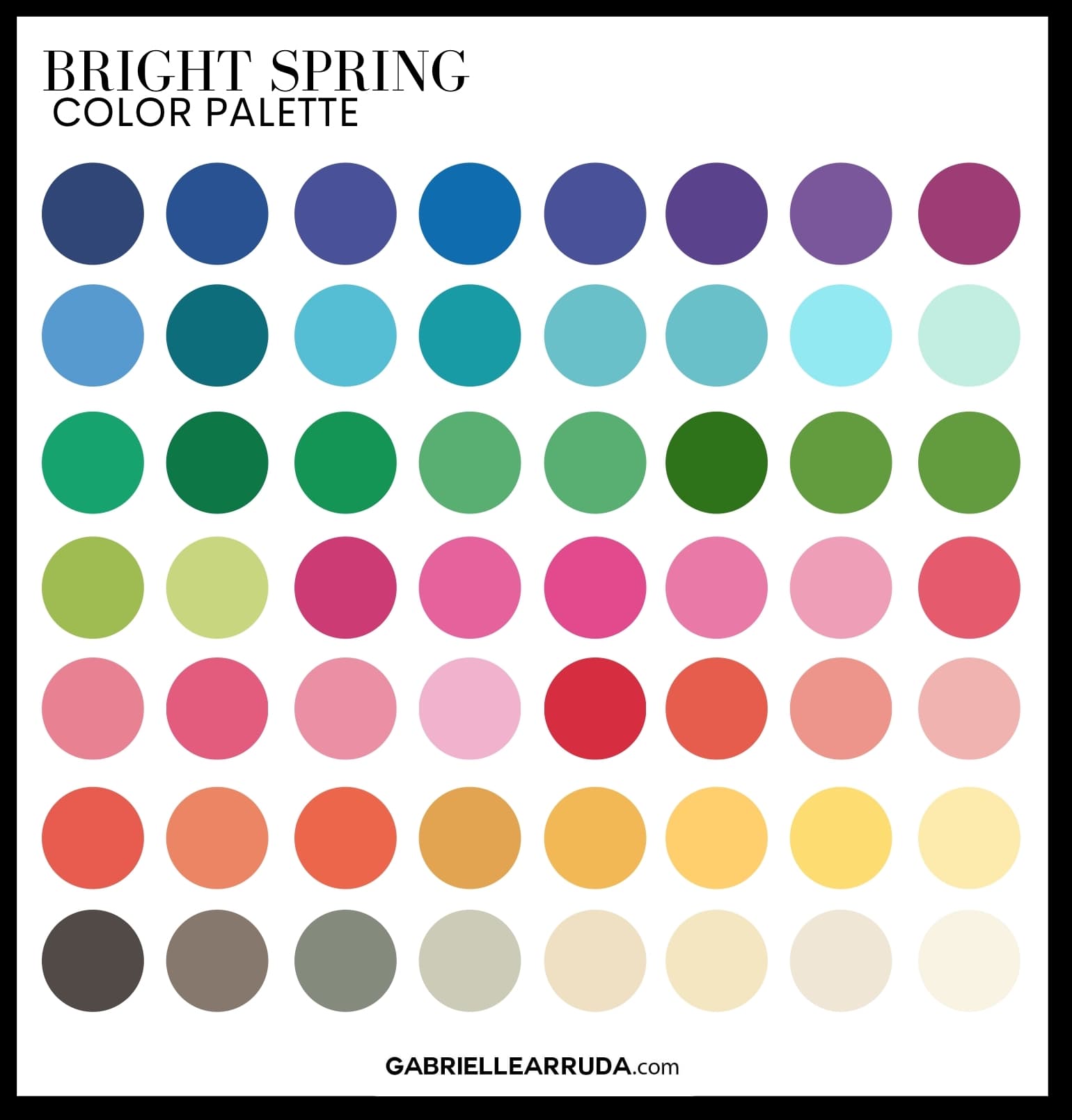Bright Spring Color Swatch Book