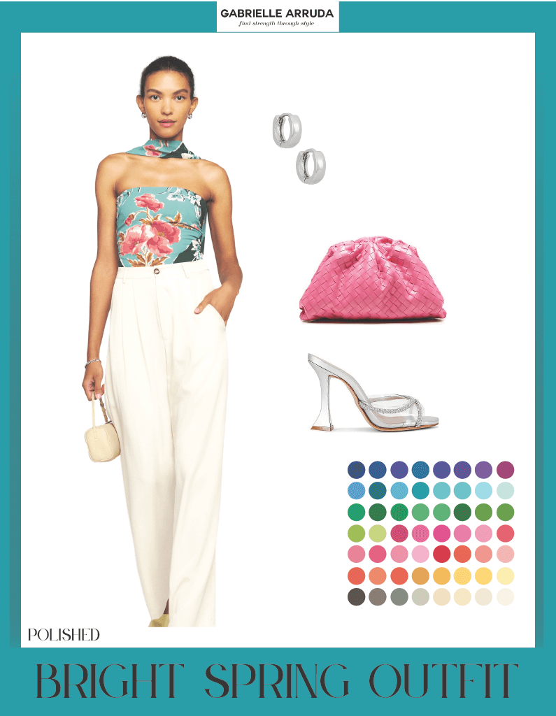 bright spring outfit idea polished