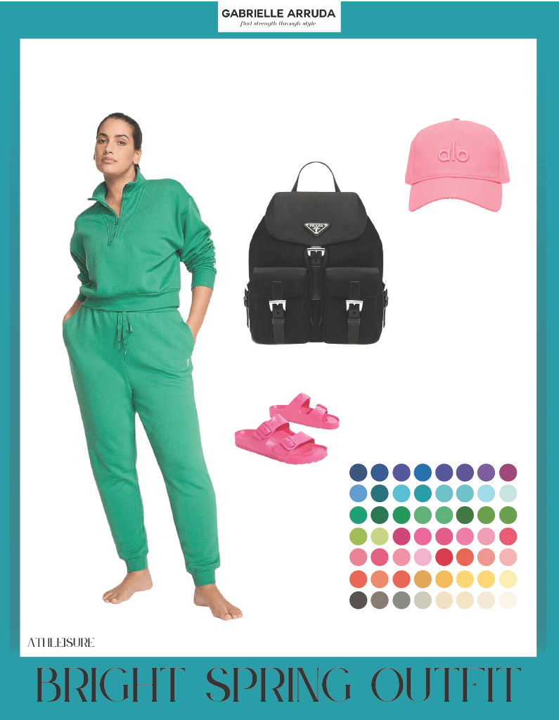bright spring athleisure outfit idea