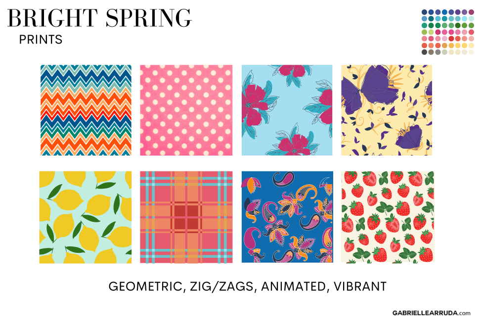 bright spring print examples