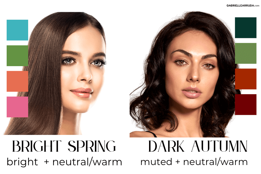 bright spring versus dark autumn