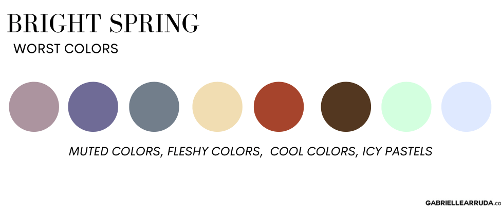 worst colors for bright spring