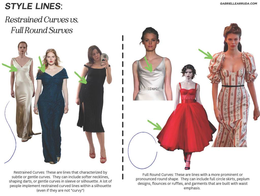 curved lines in fashion