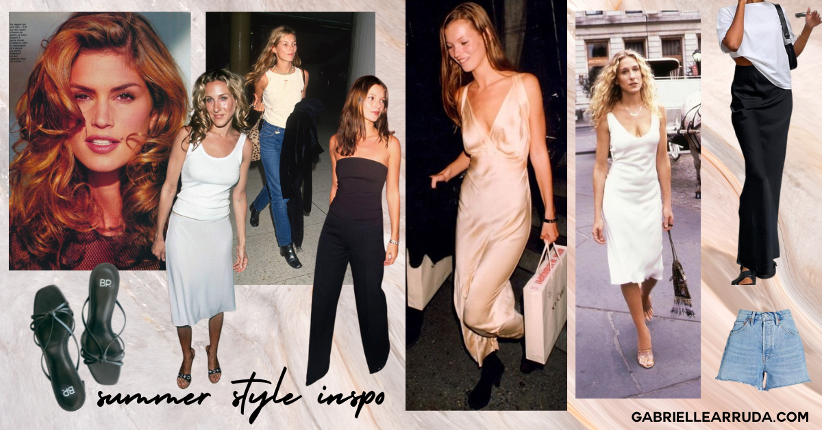 summer capsule style inspiration, 90s elevated chic