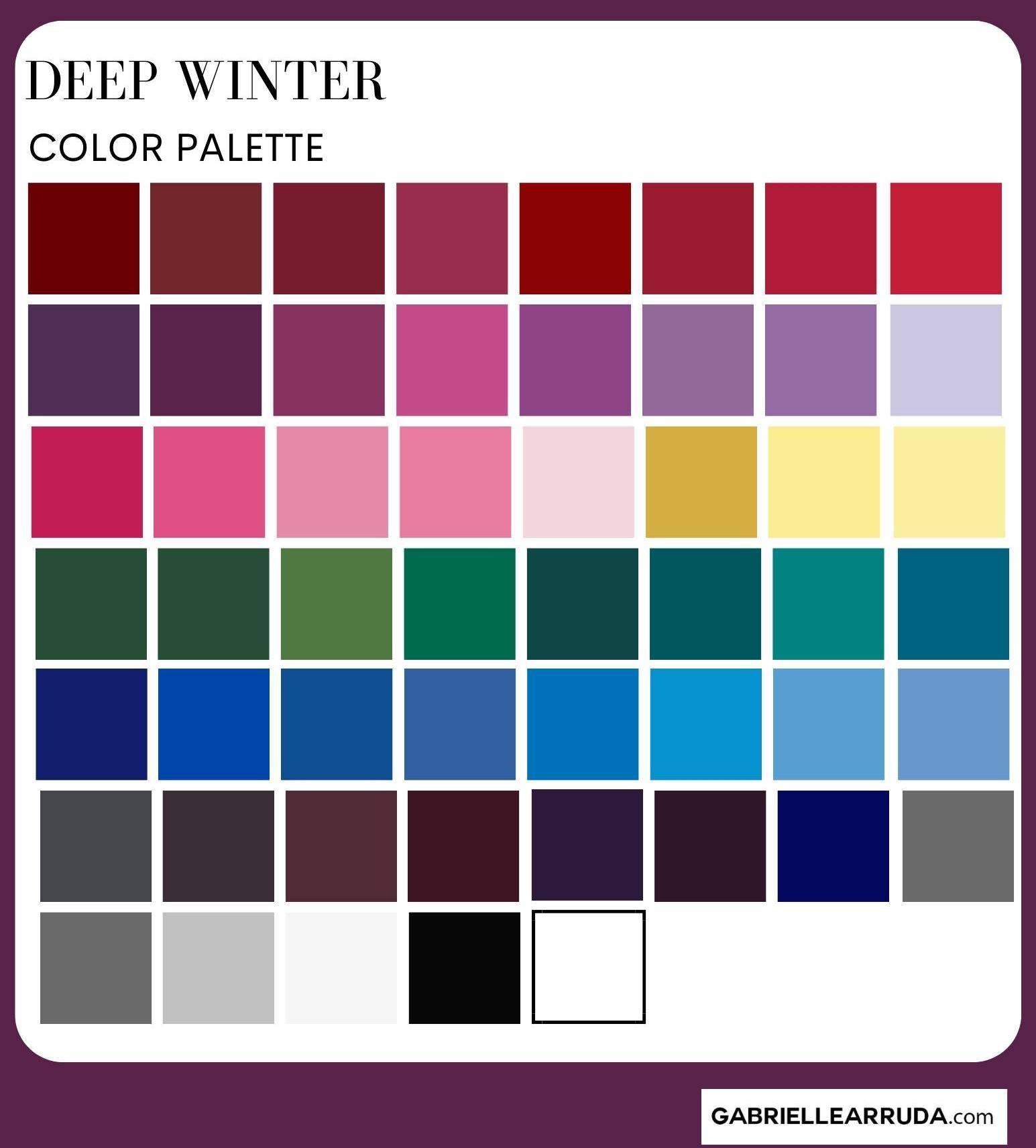 deep winter color palette