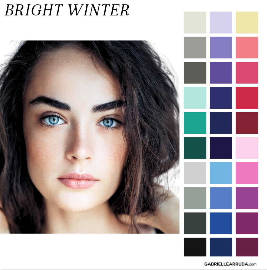 bright winter face and palette