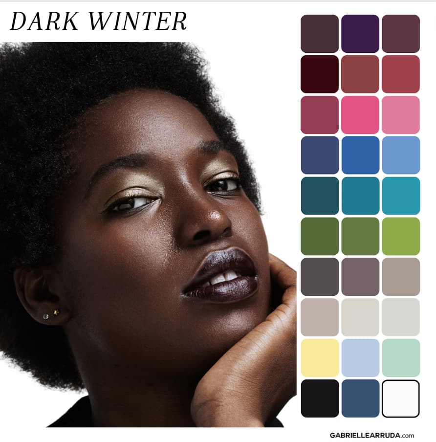 dark winter face example and palette