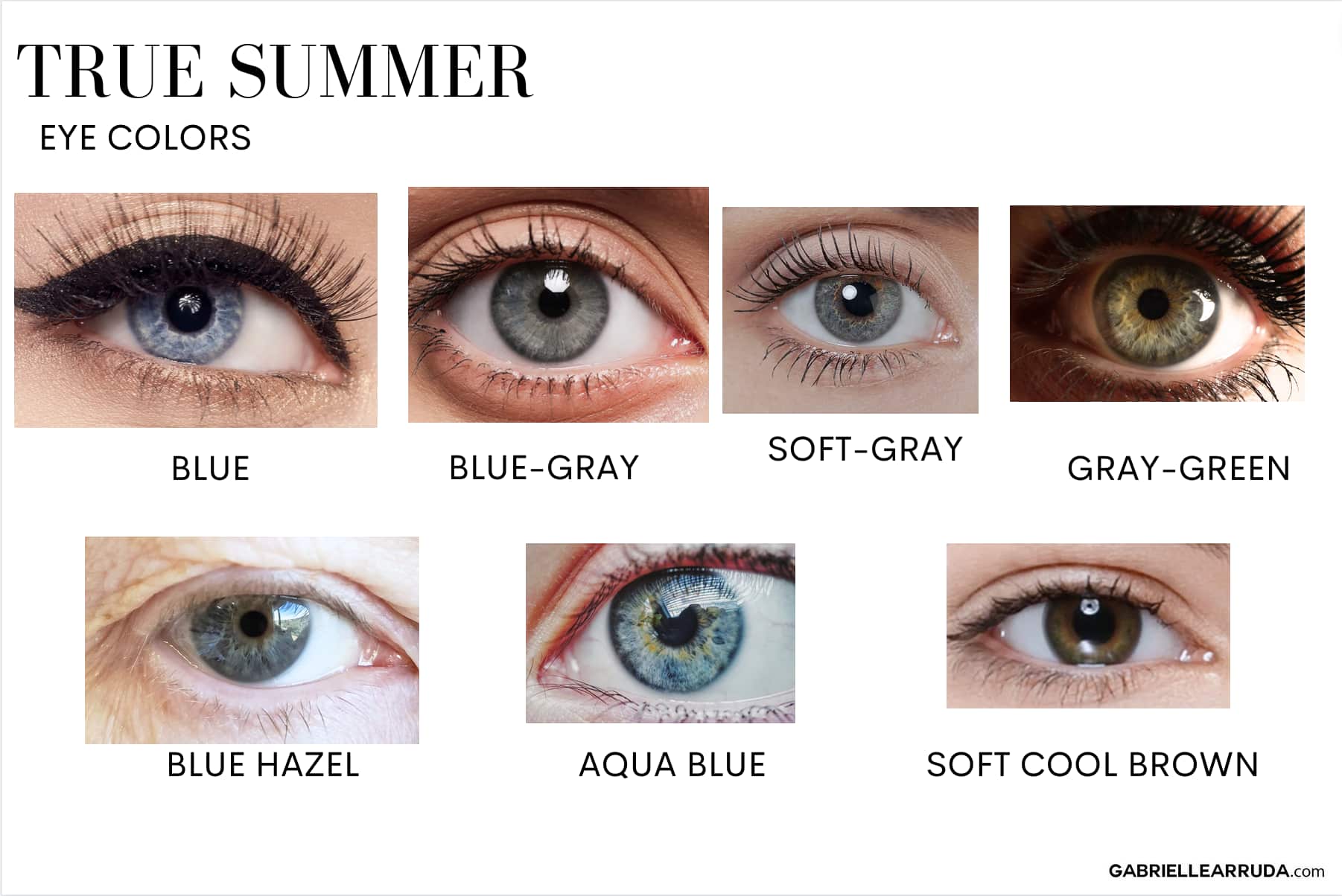 true summer eye color examples