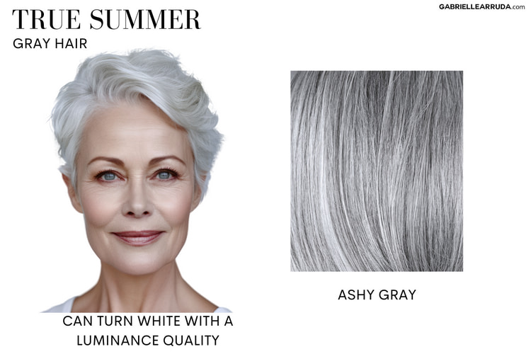 true summer gray hair examples