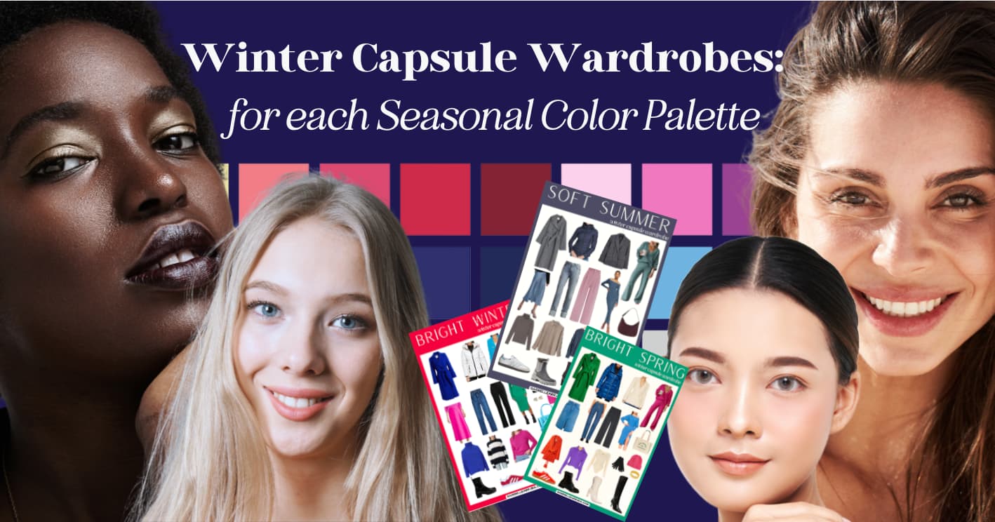 winter capsule wardrobes for all 12 of the seasonal color palettes