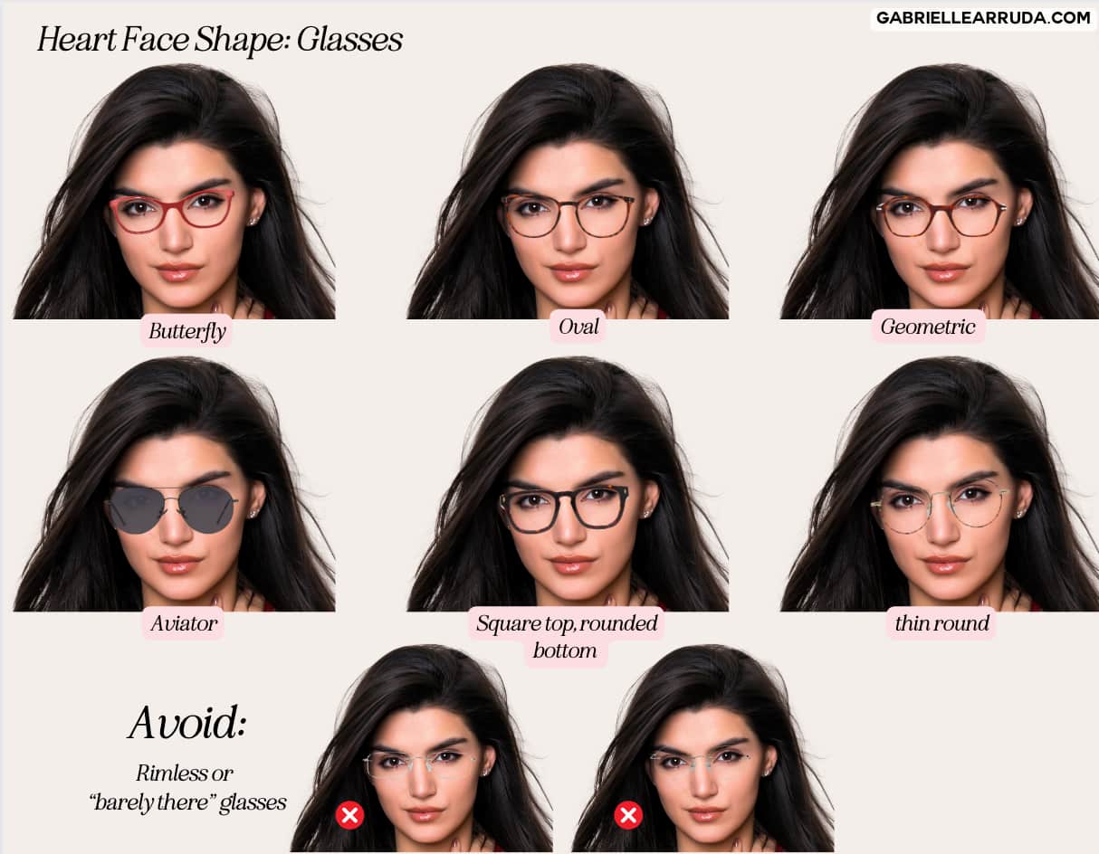 best glasses for heart face shape